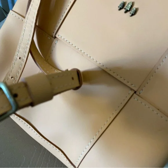 Portland LEATHER square woven leather CHARLOTTE CROSSBODY BAG - Picture 5 of 12